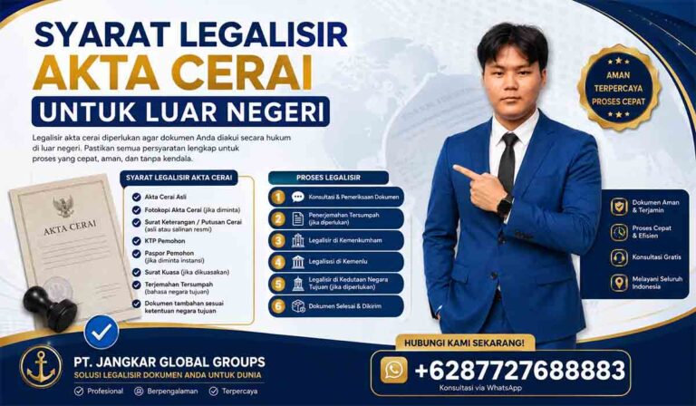 Syarat Legalisir Akta Cerai untuk Luar Negeri