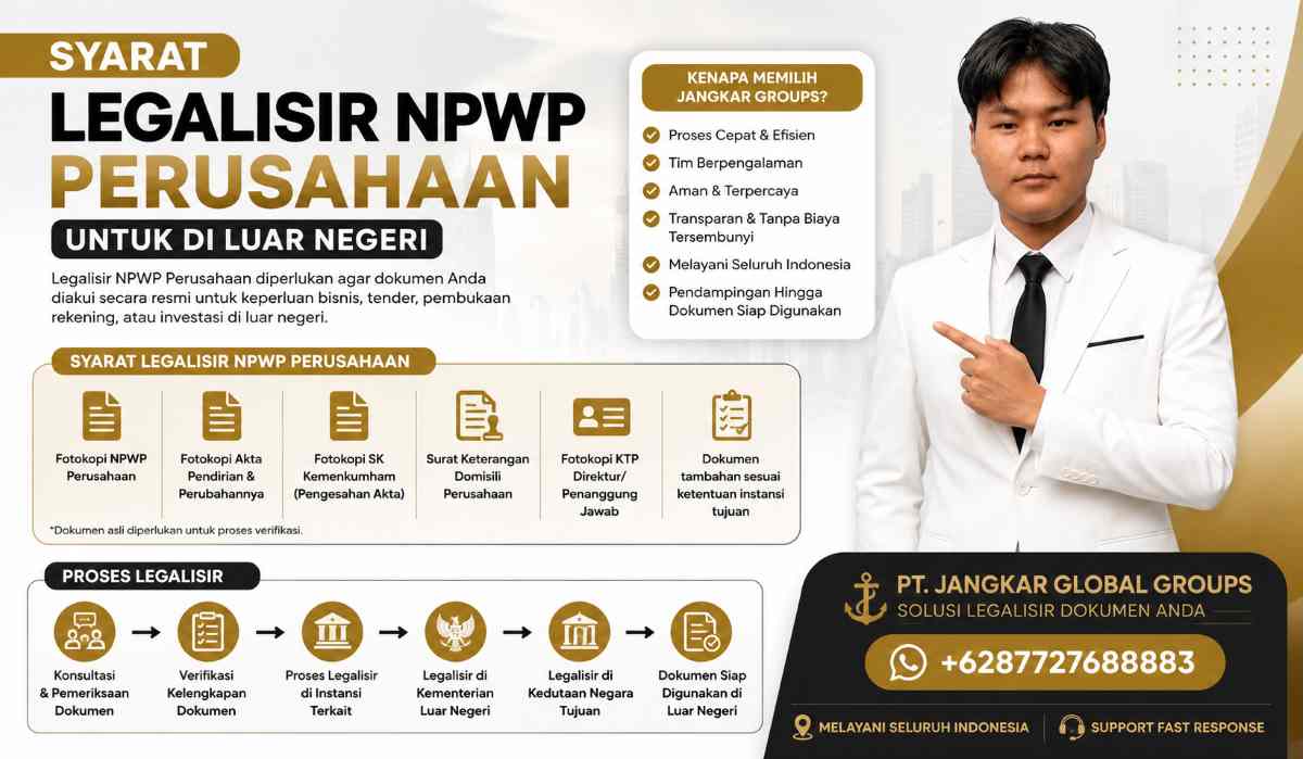 Syarat Legalisir NPWP Perusahaan untuk di Luar Negeri