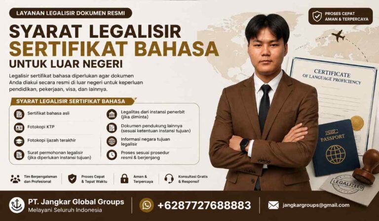 Syarat Legalisir Sertifikat Bahasa untuk Luar Negeri