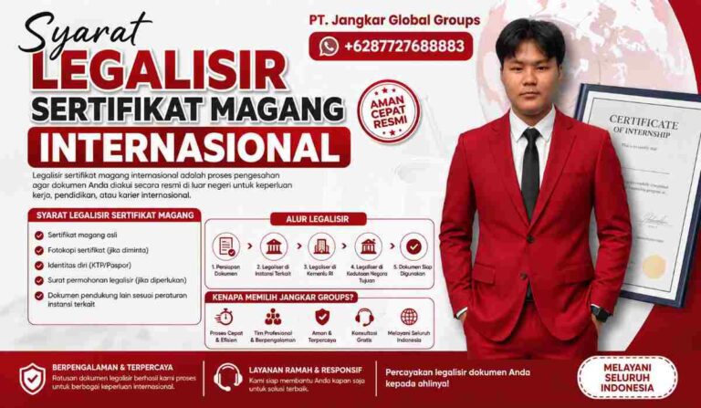 Syarat Legalisir Sertifikat Magang Internasional