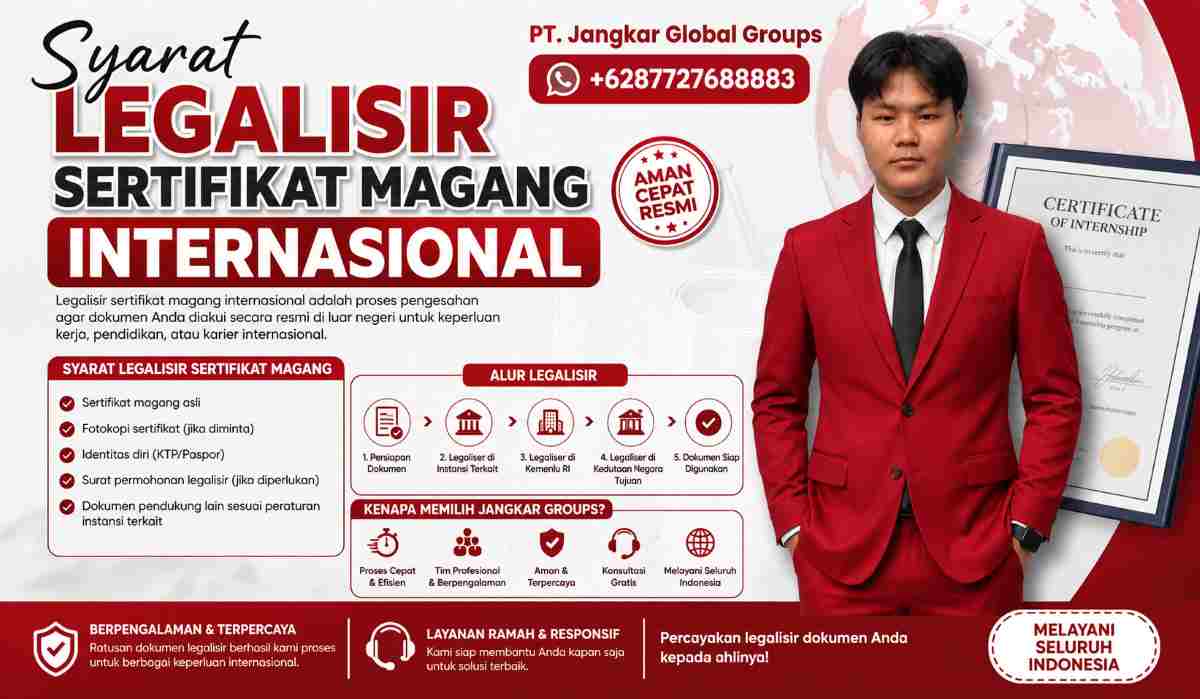 Syarat Legalisir Sertifikat Magang Internasional