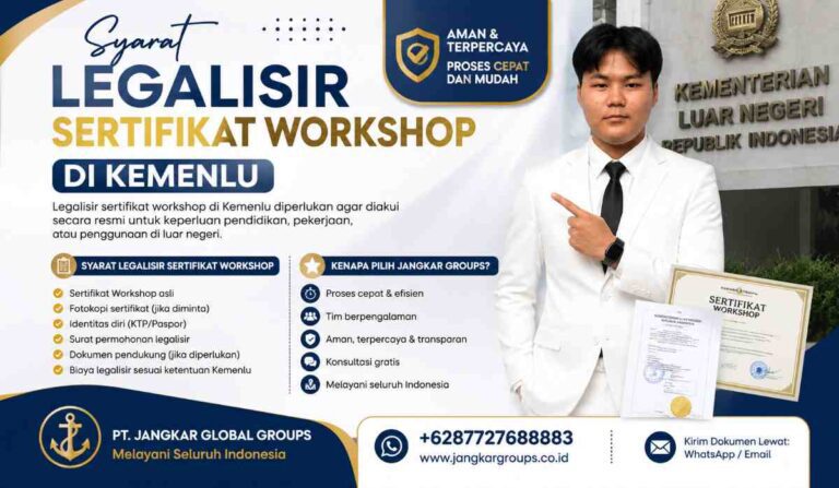 Syarat Legalisir Sertifikat Workshop di Kemenlu