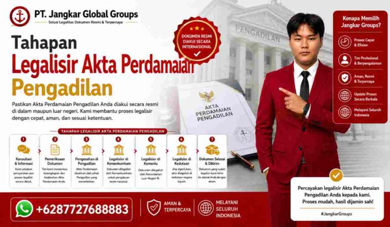 Tahapan Legalisir Akta Perdamaian Pengadilan