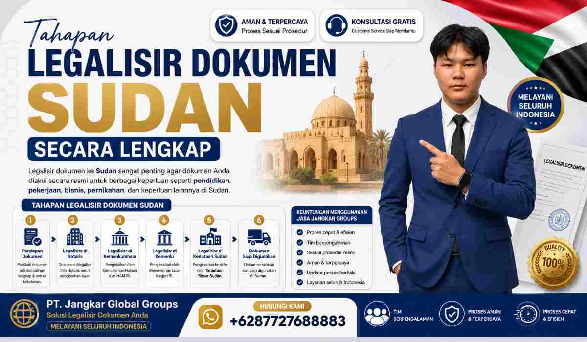 Tahapan Legalisir Dokumen Sudan Secara Lengkap