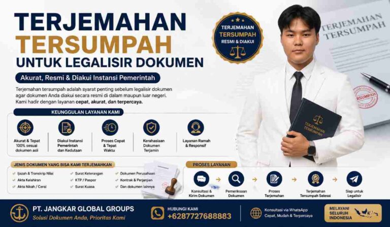 Terjemahan Tersumpah untuk Legalisir Dokumen