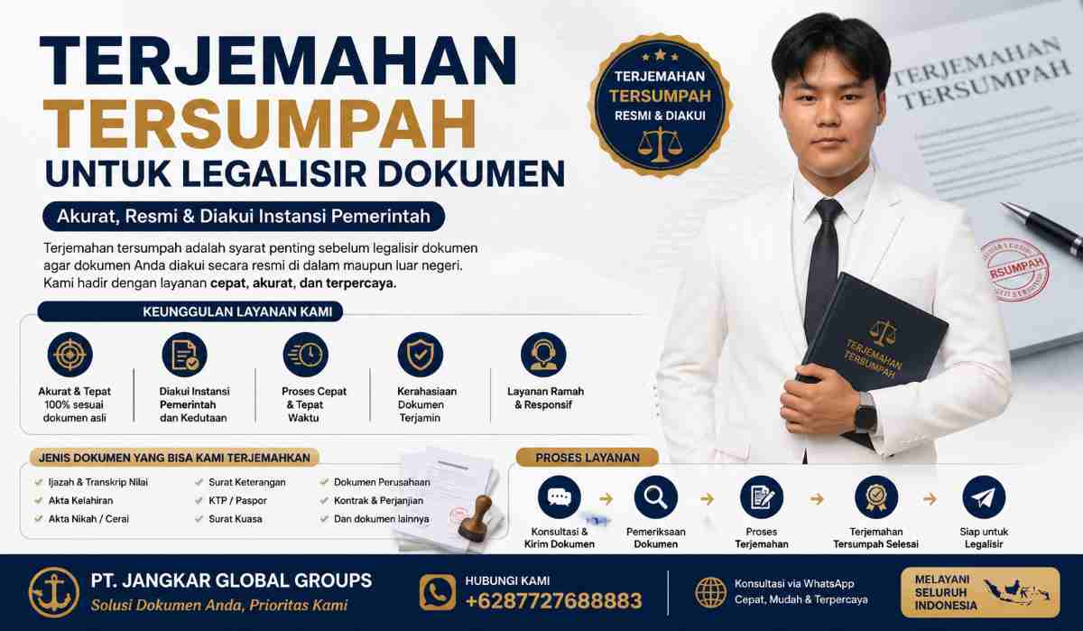 Terjemahan Tersumpah untuk Legalisir Dokumen