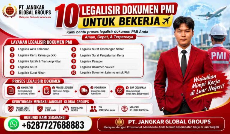 10 Legalisir Dokumen PMI untuk Bekerja