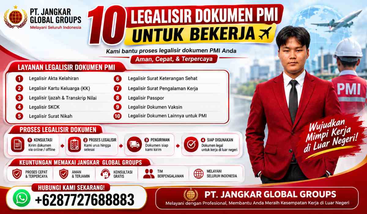 10 Legalisir Dokumen PMI untuk Bekerja