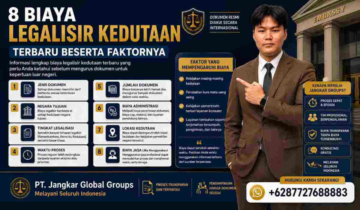 8 Biaya Legalisir Kedutaan Terbaru Beserta Faktornya