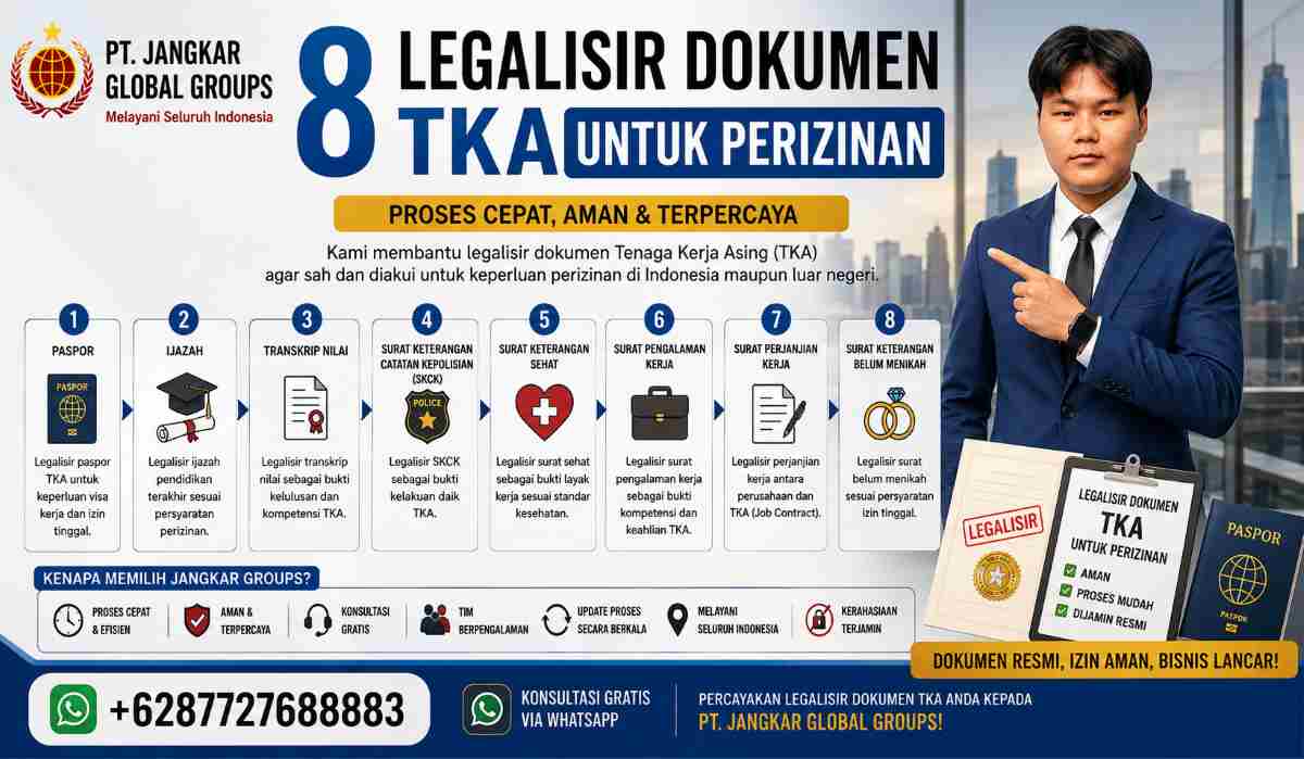 8 Legalisir Dokumen TKA untuk Perizinan