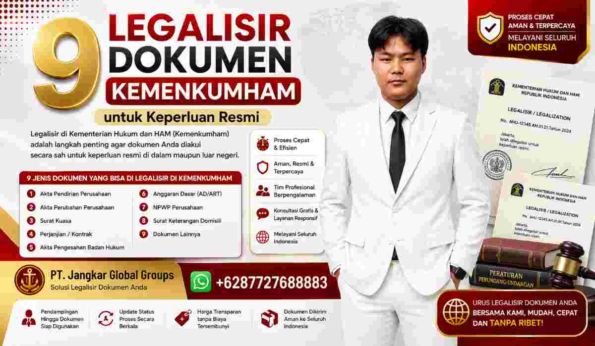 9 Legalisir Dokumen Kemenkumham untuk Keperluan Resmi
