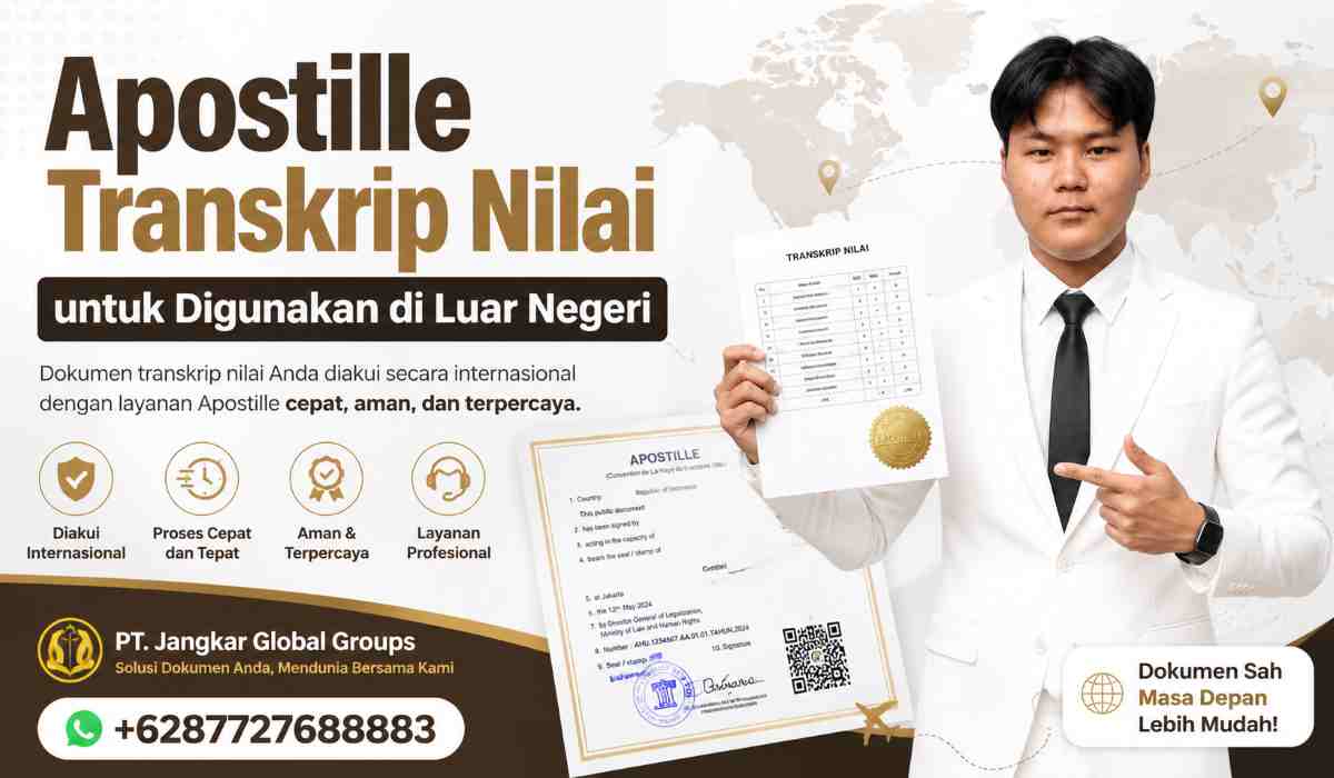 Apostille Transkrip Nilai untuk Digunakan di Luar Negeri