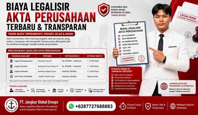 Biaya Legalisir Akta Perusahaan Terbaru dan Transparan