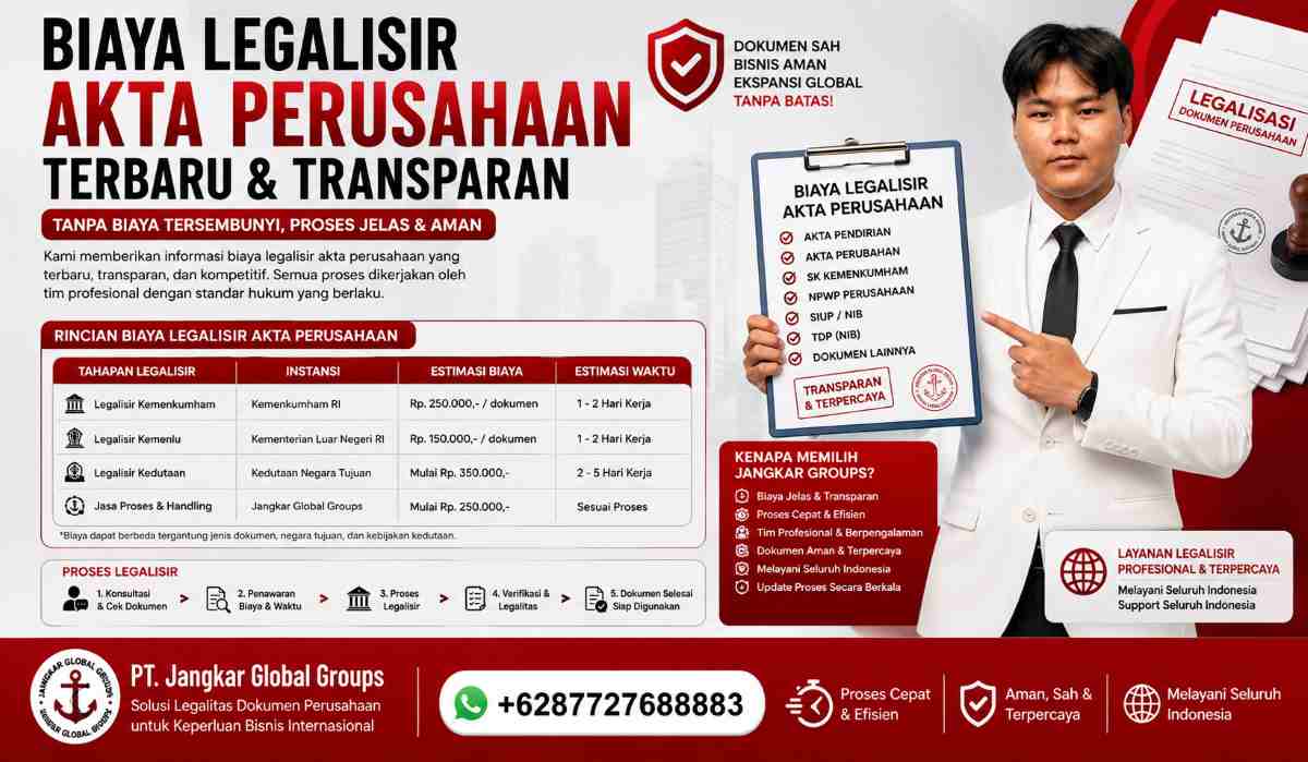 Biaya Legalisir Akta Perusahaan Terbaru dan Transparan