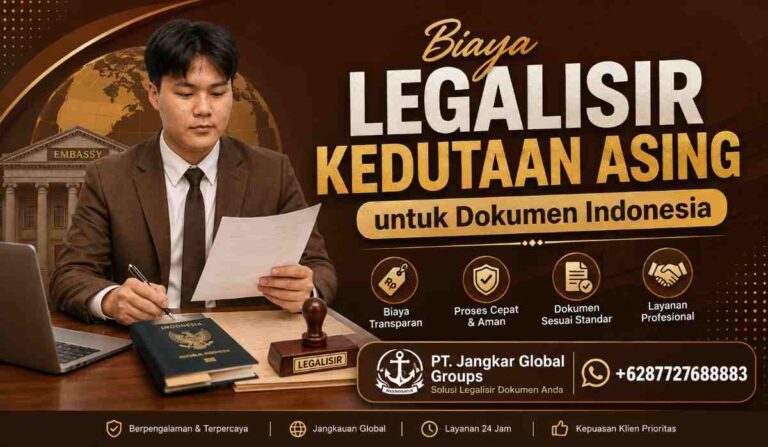 Biaya Legalisir Kedutaan Asing untuk Dokumen Indonesia