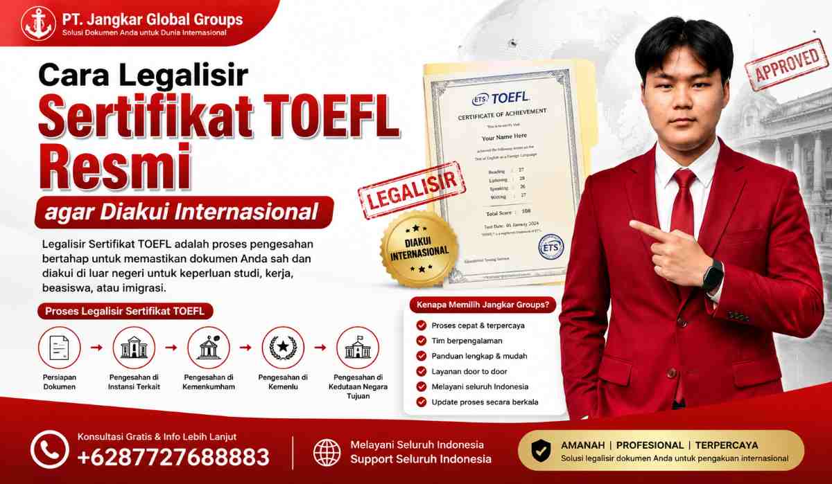 Cara Legalisir Sertifikat TOEFL Resmi agar Diakui Internasional