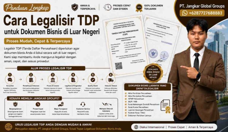 Cara Legalisir TDP untuk Dokumen Bisnis di Luar Negeri
