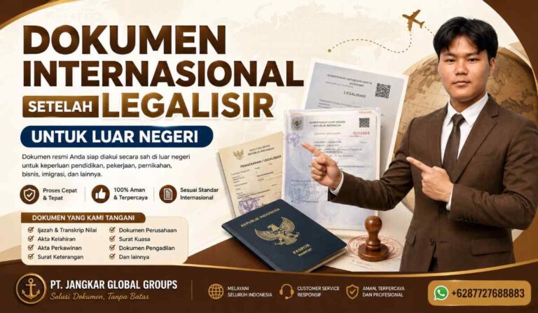 Dokumen Internasional Setelah Legalisir untuk Luar Negeri
