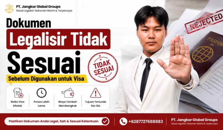 Dokumen Legalisir Tidak Sesuai Sebelum Digunakan untuk Visa