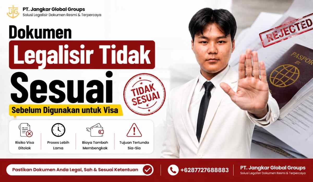 Dokumen Legalisir Tidak Sesuai Sebelum Digunakan untuk Visa