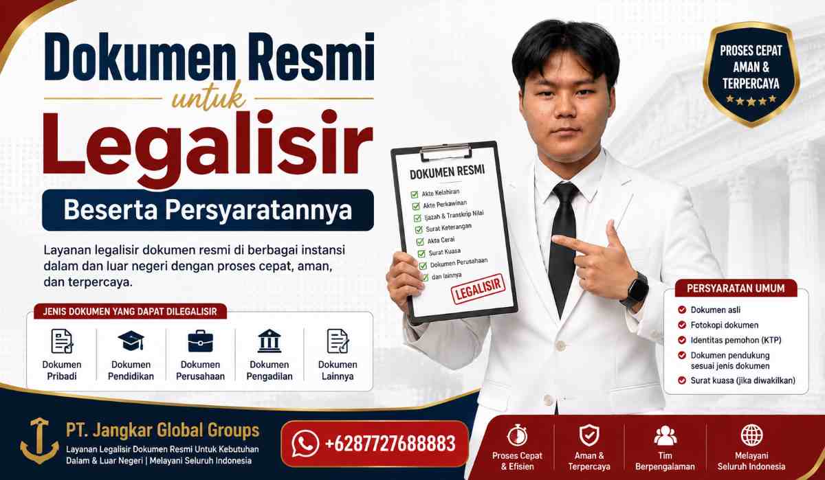 Dokumen Resmi untuk Legalisir Beserta Persyaratannya