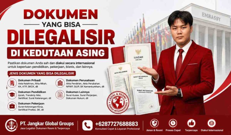 Dokumen yang Bisa Dilegalisir di Kedutaan Asing