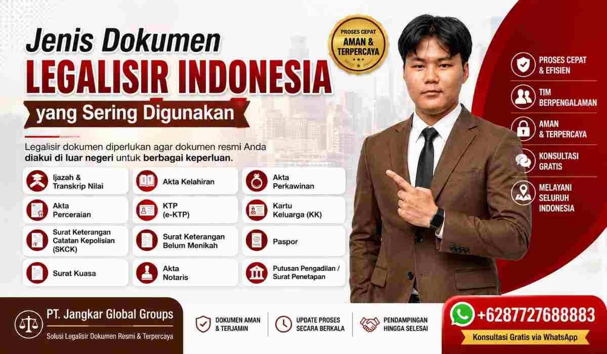 Jenis Dokumen Legalisir Indonesia yang Sering Digunakan