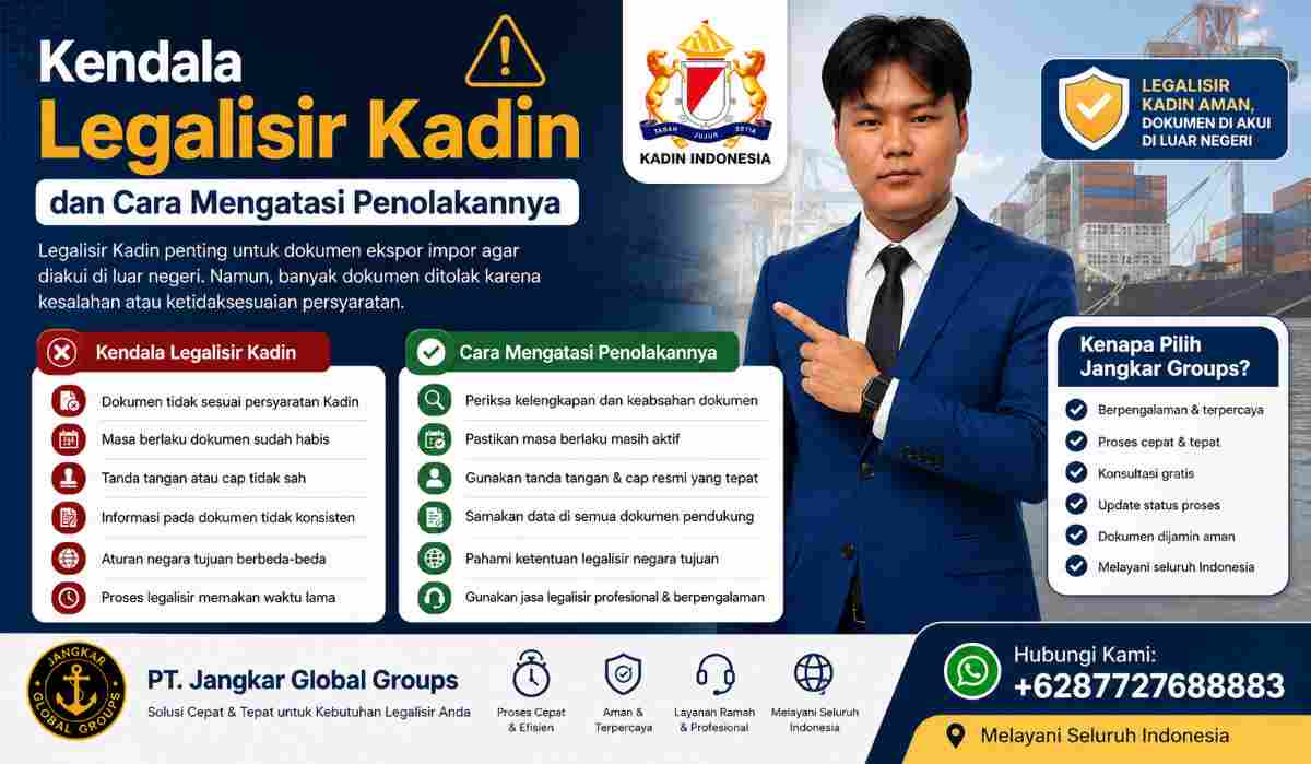 Kendala Legalisir Kadin dan Cara Mengatasi Penolakannya