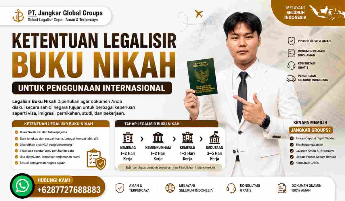 Ketentuan Legalisir Buku Nikah untuk Penggunaan Internasional