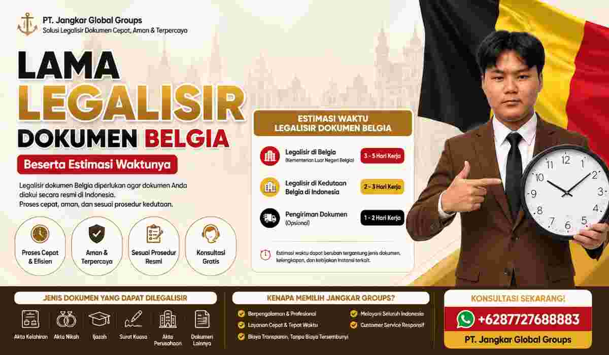 Lama Legalisir Dokumen Belgia Beserta Estimasi Waktunya