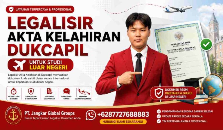 Legalisir Akta Kelahiran Dukcapil untuk Studi Luar Negeri