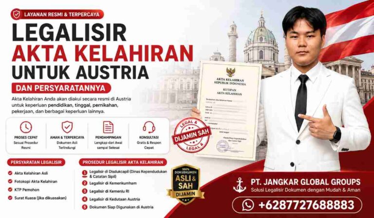 Legalisir Akta Kelahiran untuk Austria dan Persyaratannya