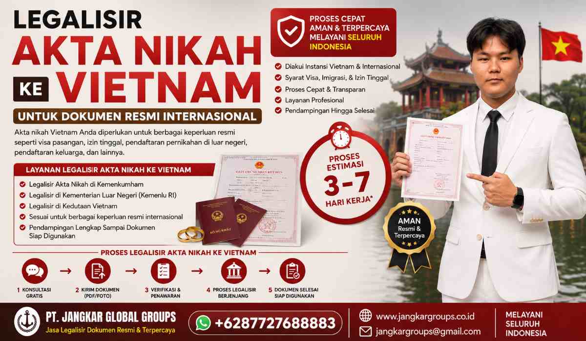 Legalisir Akta Nikah Vietnam untuk Dokumen Resmi Internasional