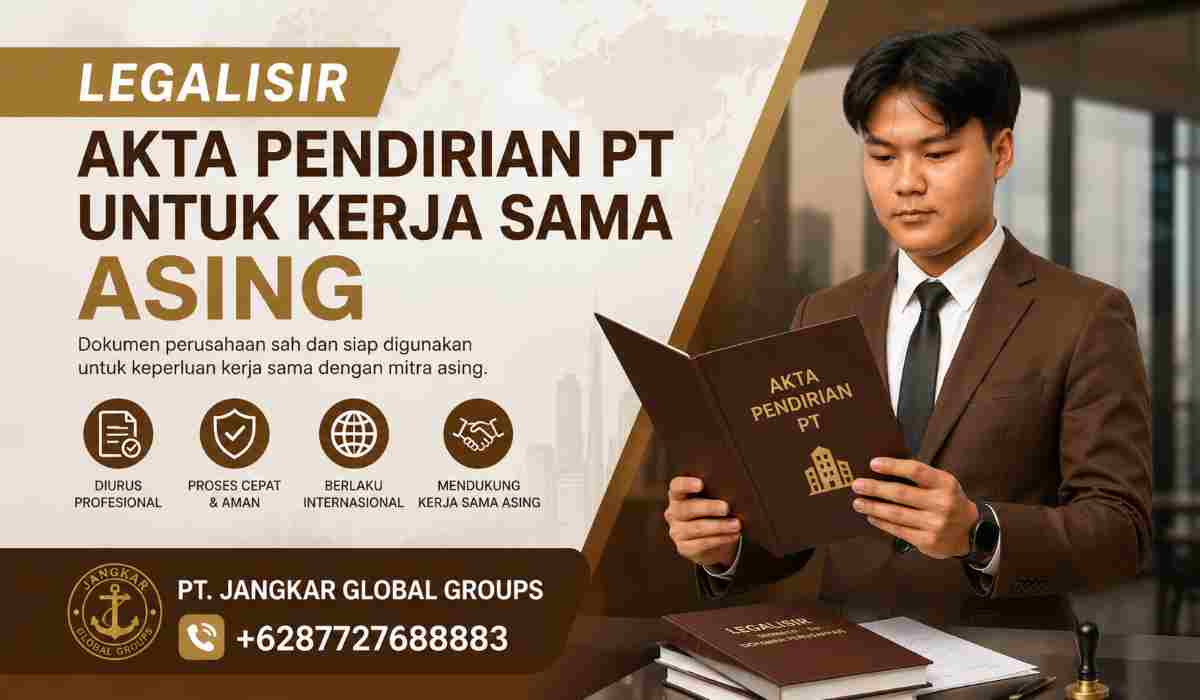 Legalisir Akta Pendirian PT untuk Kerja Sama Asing