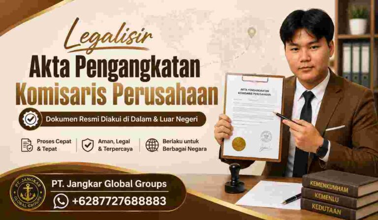 Legalisir Akta Pengangkatan Komisaris Perusahaan