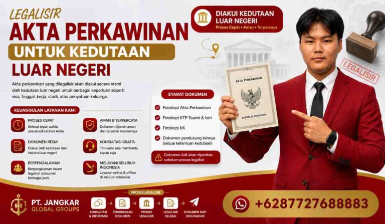 Legalisir Akta Perkawinan untuk Kedutaan Luar Negeri