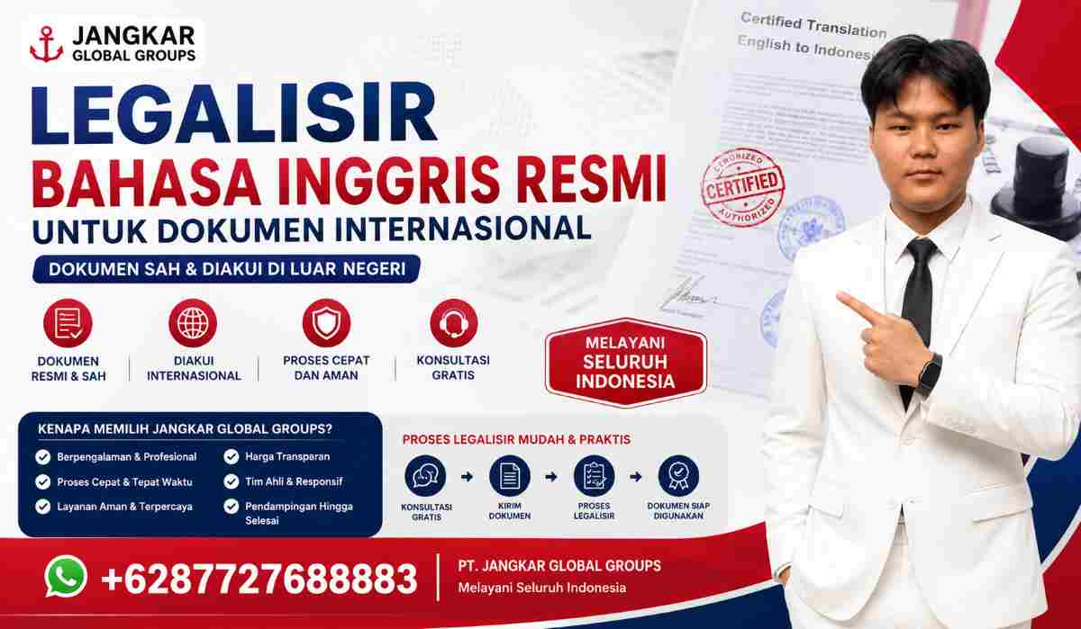 Legalisir Bahasa Inggris Resmi untuk Dokumen Internasional