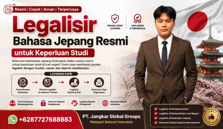 Legalisir Bahasa Jepang Resmi untuk Keperluan Studi