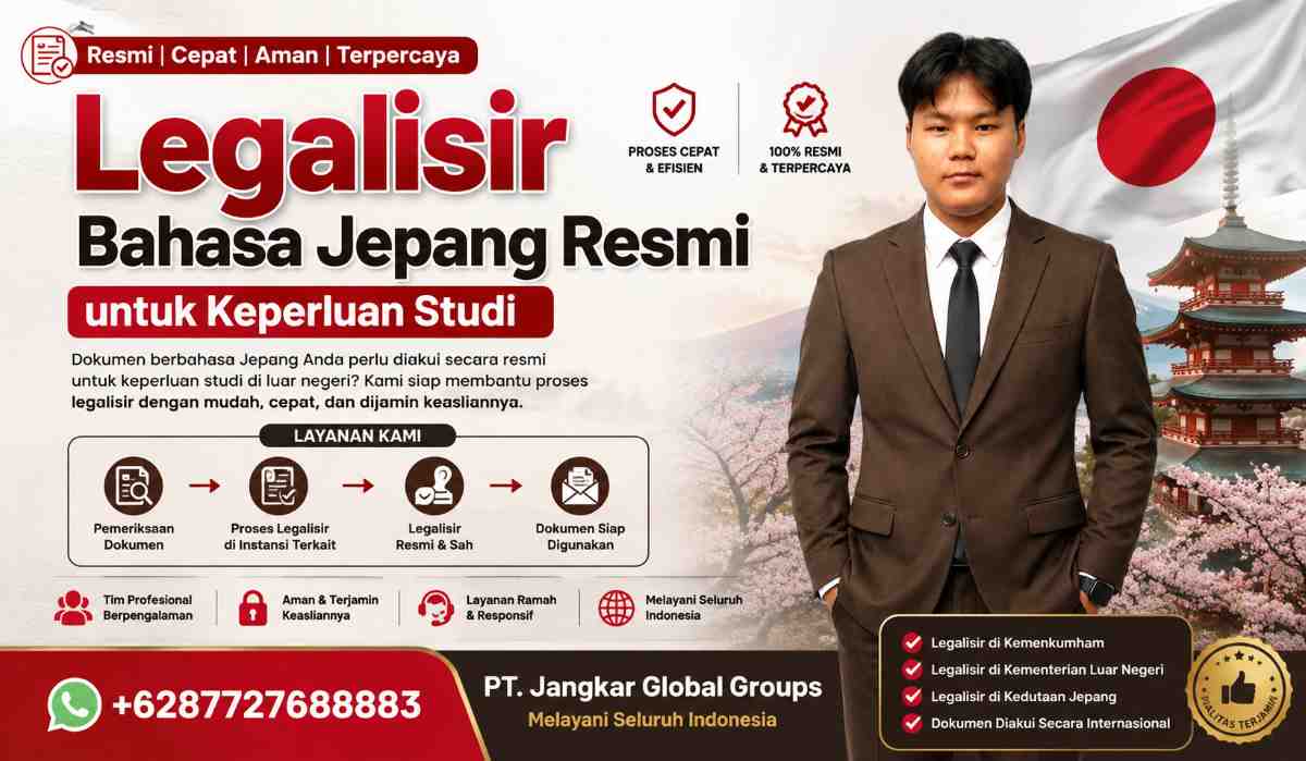 Legalisir Bahasa Jepang Resmi untuk Keperluan Studi