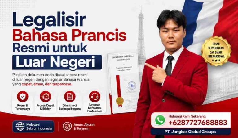 Legalisir Bahasa Prancis Resmi untuk Luar Negeri