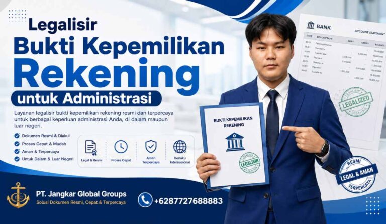 Legalisir Bukti Kepemilikan Rekening untuk Administrasi