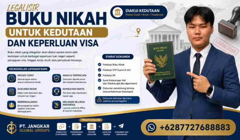 Legalisir Buku Nikah untuk Kedutaan dan Keperluan Visa