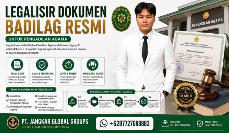 Legalisir Dokumen Badilag Resmi untuk Pengadilan Agama