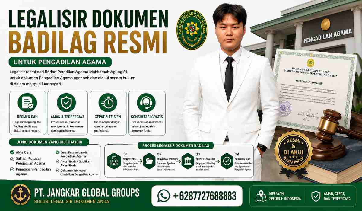 Legalisir Dokumen Badilag Resmi untuk Pengadilan Agama