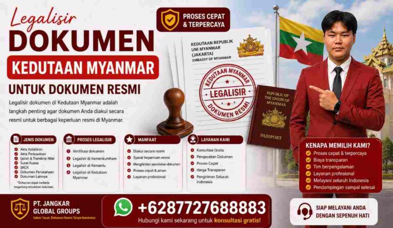 Legalisir Dokumen Kedutaan Myanmar untuk Dokumen Resmi