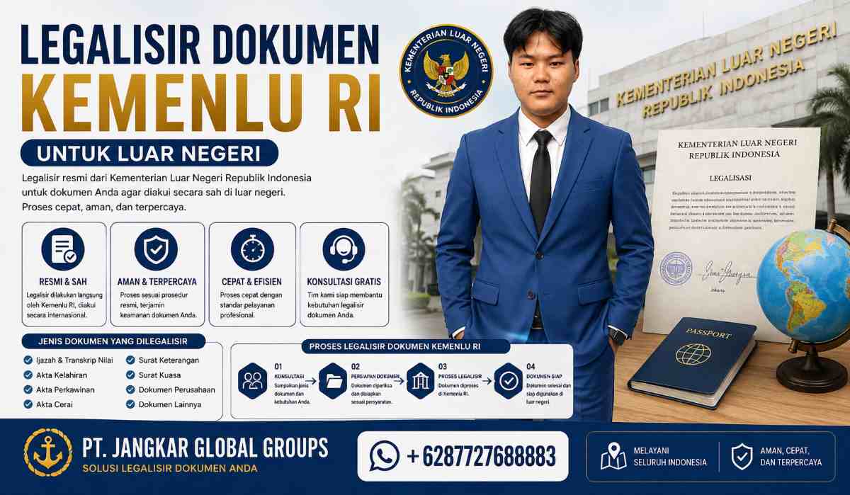 Legalisir Dokumen Kemenlu RI untuk Luar Negeri