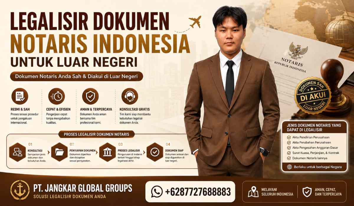Legalisir Dokumen Notaris Indonesia untuk Luar Negeri