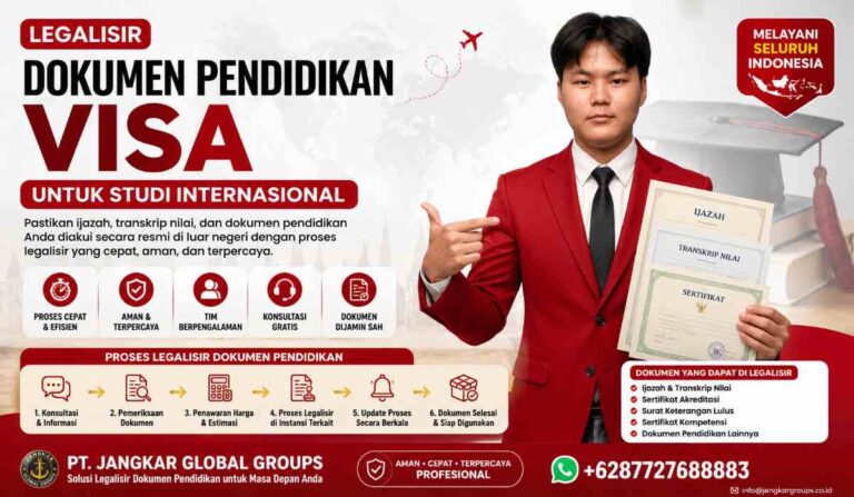 Legalisir Dokumen Pendidikan Visa untuk Studi Internasional