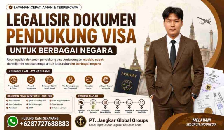Legalisir Dokumen Pendukung Visa untuk Berbagai Negara