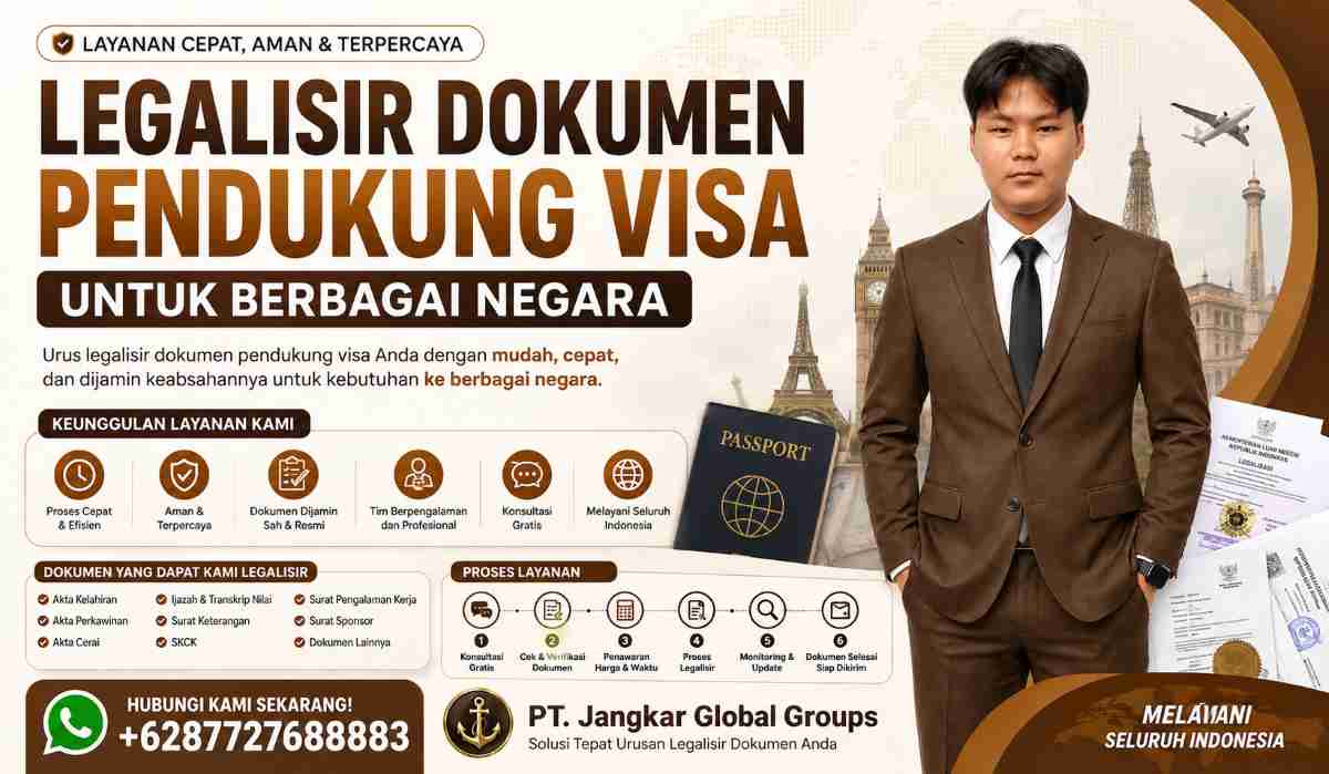 Legalisir Dokumen Pendukung Visa untuk Berbagai Negara